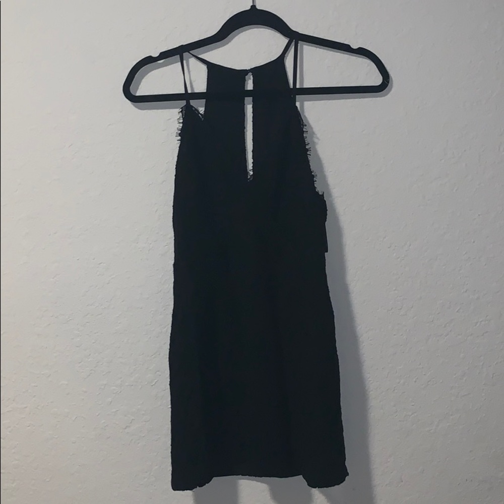 Black lace short dress